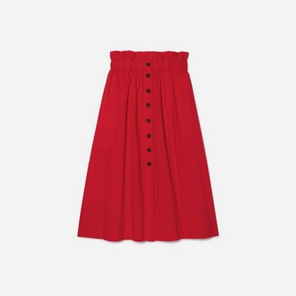 EVERLANE The Easy Button-Front Skirt  - Picture 3 of 12